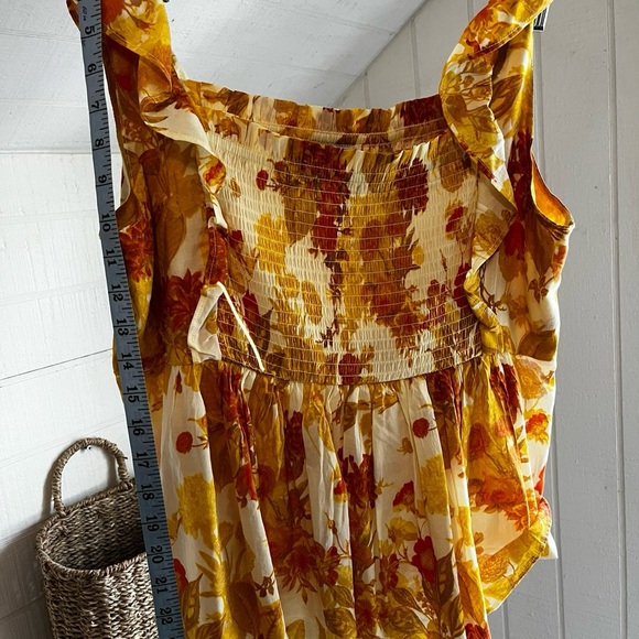 Orange Ruffle Smocked Tank - Picture 6 of 6